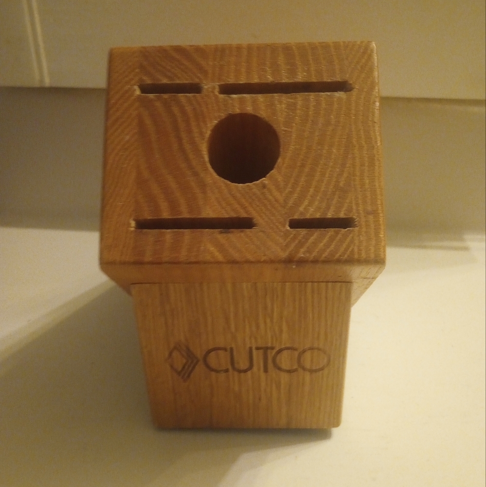 Cutco 5 Spot Wood Knife Block- Block Only